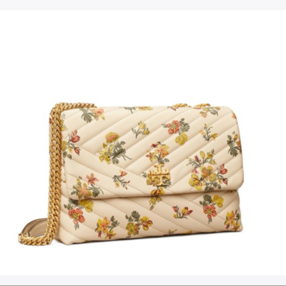 New! Tory Burch Kira Chevon Convertible Shoulder Bag